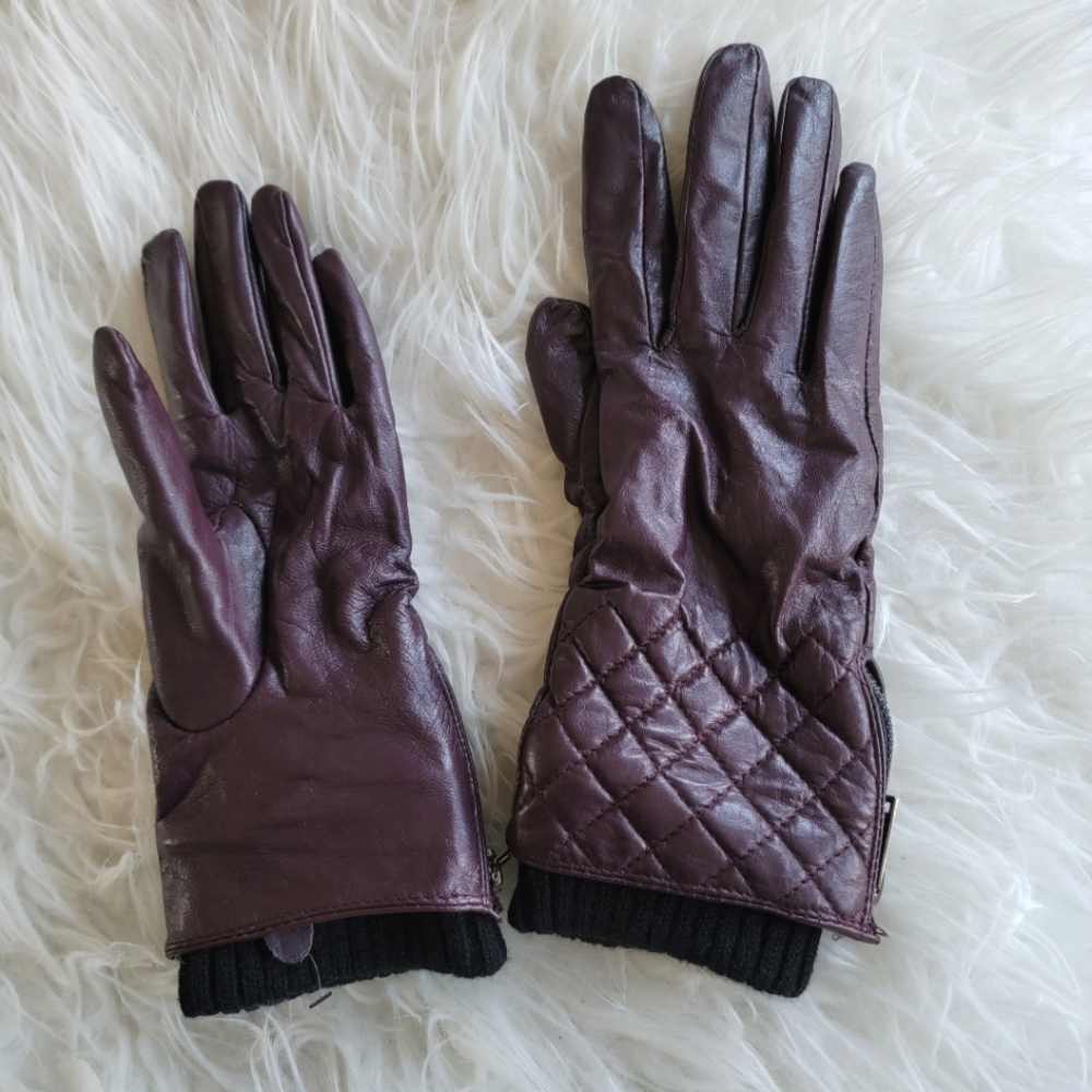 RW& Co leather gloves. Size S and purple